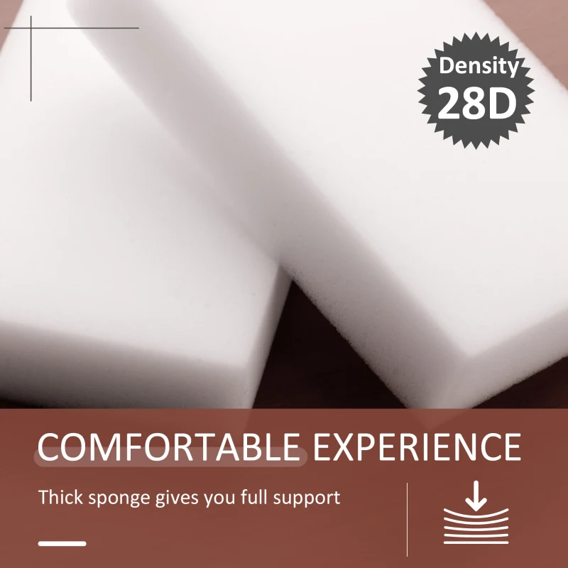 HOMCOM 15'' Small Padded Ottoman Foot Stool with Wrinkle Fabric Design, Thick Sponge Padding and Solid Base, Rose Gold