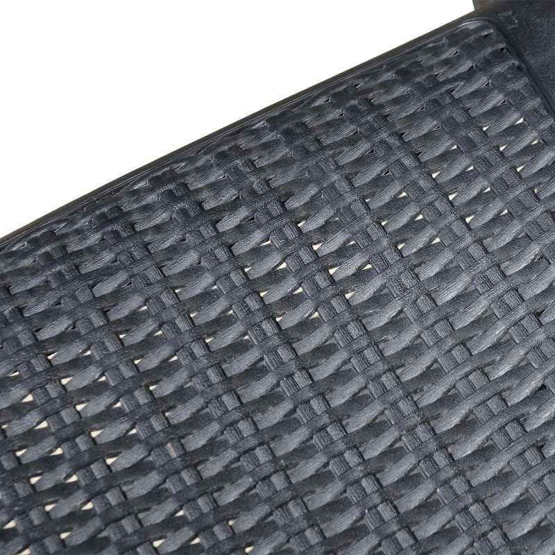 Outsunny 5pc All Weather Resin Patio Dining Set Garden Outdoor Chair Table Furniture, Black