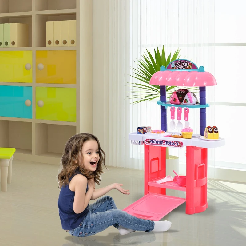 HOMCOM 20 Piece Pretend Play Kitchen and Oven Set