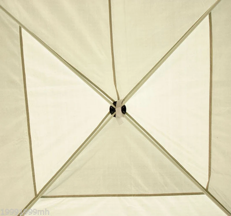 Outsunny 10’x20’ Pop Up Party Tent Outdoor Patio Instant Wedding Canopy Shelter with 4 Side Walls (Cream Grey)