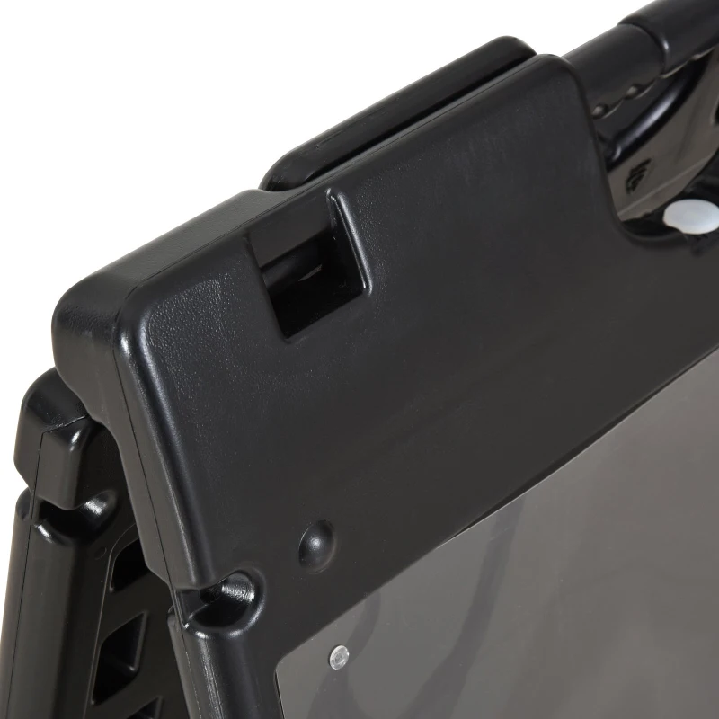 Vinsetto 22" x 28" Plastic Folding A-Frame Sandwich Board Sidewalk Sign with Weighted Tank & Weatherproof Design, Black