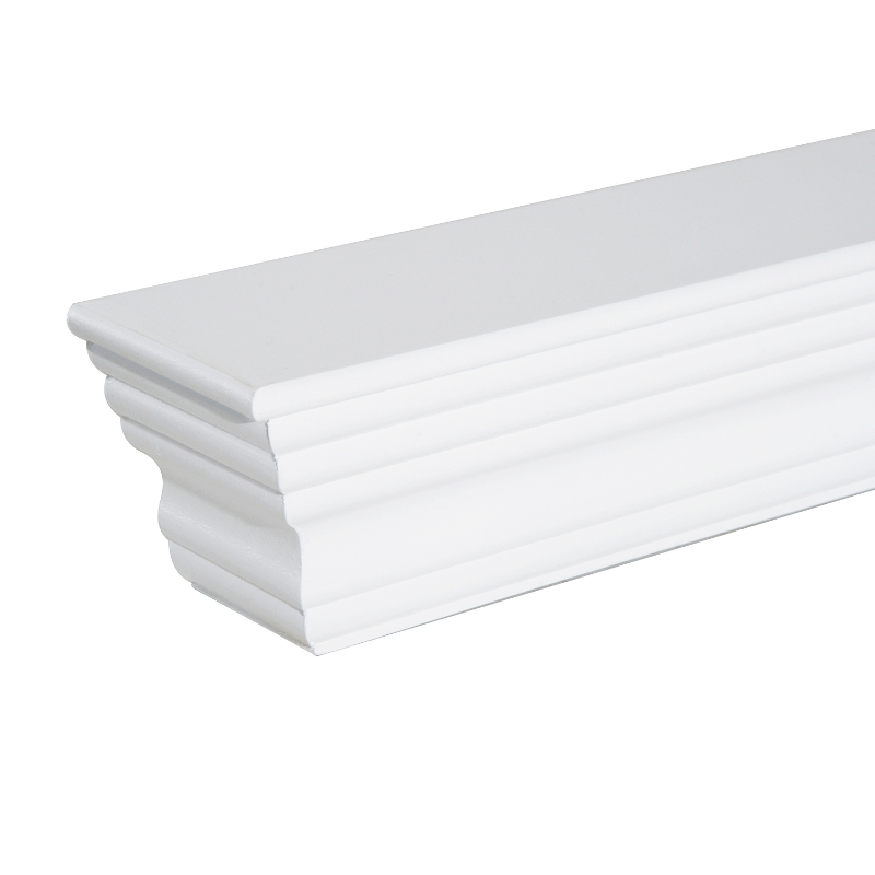 HOMCOM Floating Wall Shelf Ledge Wall Mounted Display Storage Rack Set of 2 White