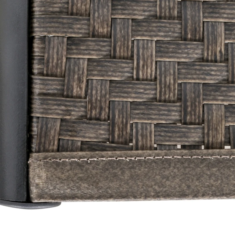 Outsunny Set of 2 Rattan Wicker Patio Dining Chairs with  Backrest Adjustable and Folding Design, Outdoor Recliner Set for Garden, Backyard, Lawn, Balcony, Mixed Gray