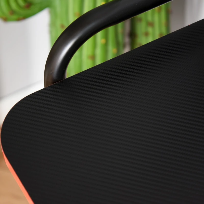 HOMCOM Gaming Writing Desk Computer Table with Raised Monitor Stand Home Office