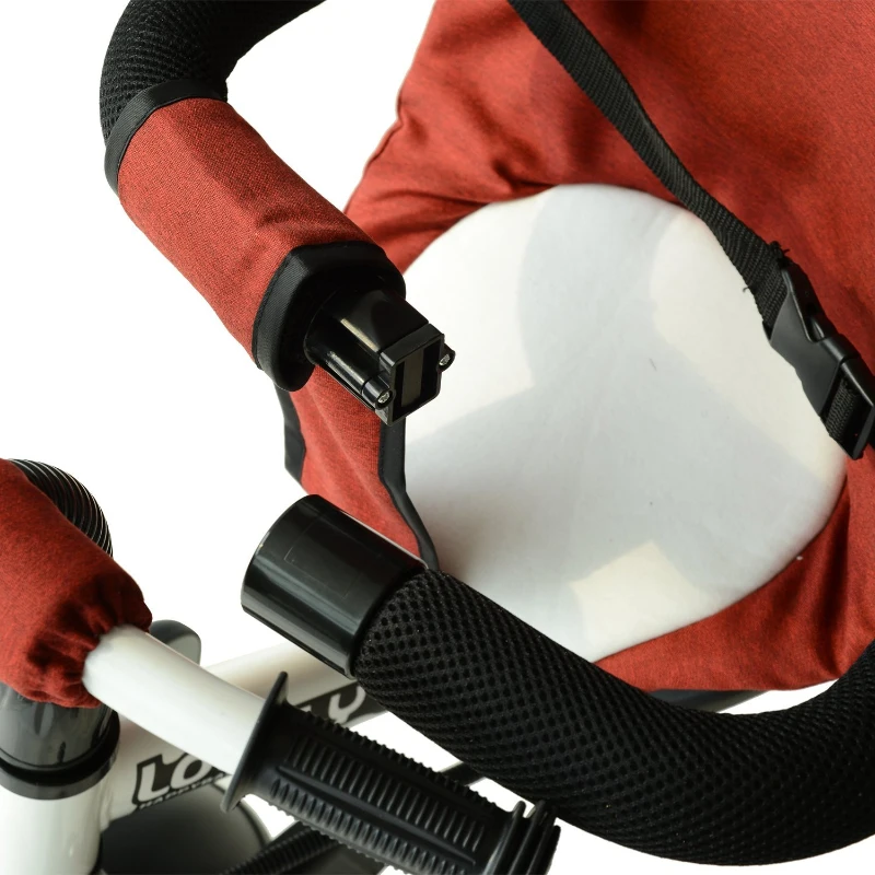 Qaba 4-in-1 Baby Tricycle & Stroller Kids Trike with Pushbar and Canopy Toddler Ride On  Red