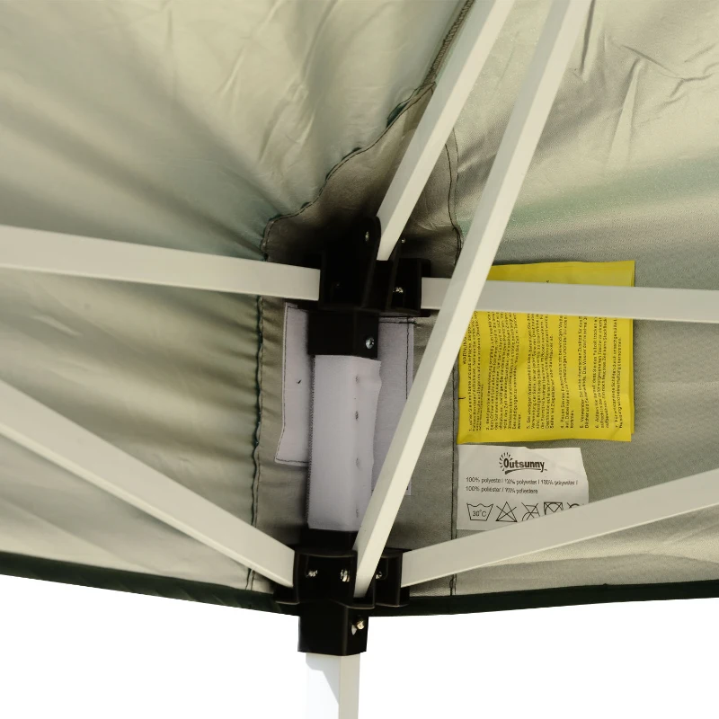 Outsunny 8.2x8.2ft Easy Pop Up Canopy Party Tent Outdoor Shelter w/Slant Leg Green