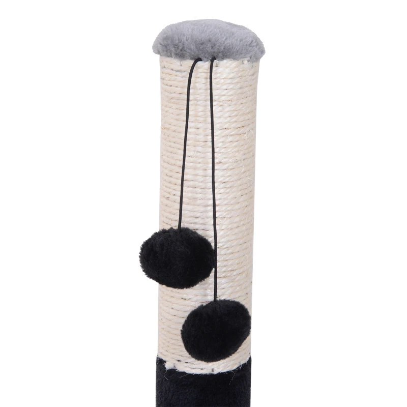 PawHut Sisal Cat Scratching Post w/ Arch Self Groommer 2 Balls