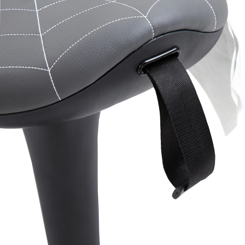 Vinsetto Lift Wobble Stool Standing Chair with 360° Swivel, Tilting Balance Chair with Adjustable Height and Saddle Seat for Active Learning Sitting, Grey