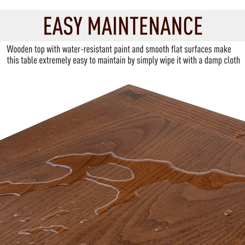 HomCom 24" Wooden Side Accent End Table with Drawer, Tray, and Storage Shelf