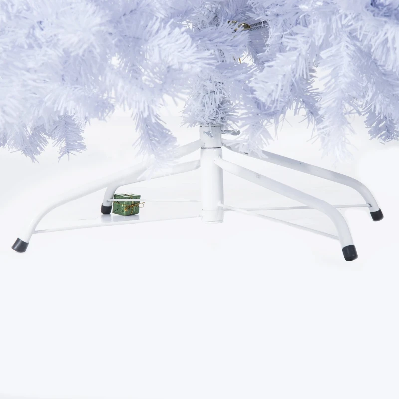 HOMCOM 7ft Artificial Christmas Tree Xmas Holidays Décor with Ornament White
