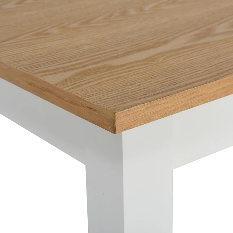 HomCom Expandable Folding Kitchen Dining Table with Elegant Natural Wood Design & Sturdy Construction - Natural