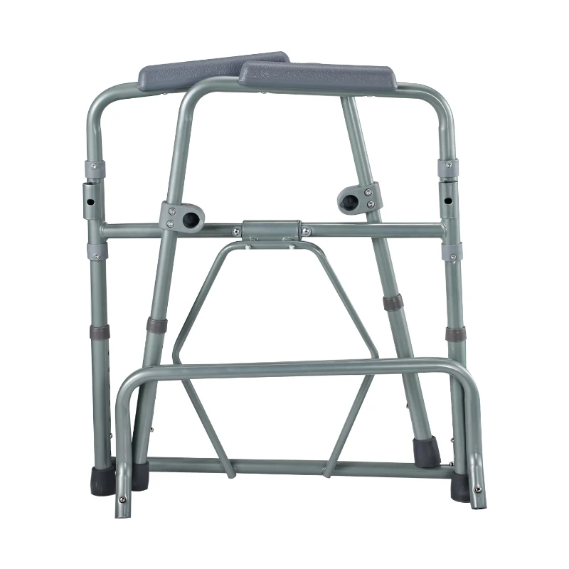 Folding Commode Chair - Adjustable and Lightweight - Folds Easily - Grey