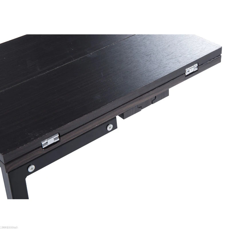 HOMCOM Expanding Snack Table Folding Tray Laptop Holder Modern Walnut