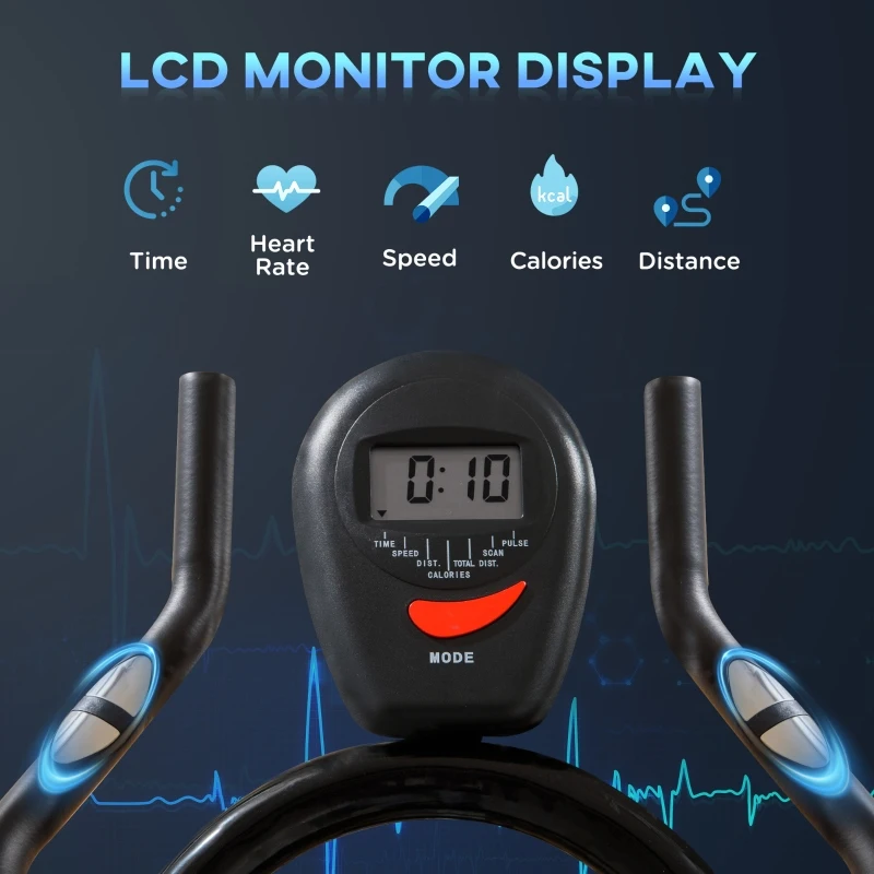 Soozier Magnetic Exercise Bike Stationary Bike with Adjustable Comfortable Seat Cushion & Multi - Grip Handlebars, Cardio Workout Cycle Bike Training for Home Office Gym