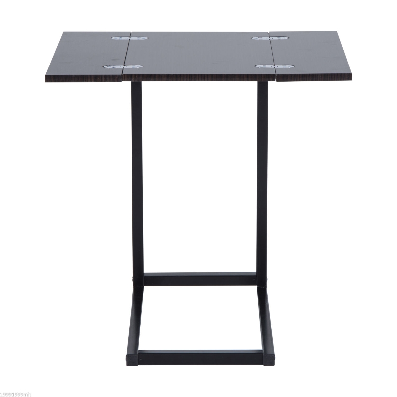 HOMCOM Expanding Snack Table Folding Tray Laptop Holder Modern Walnut