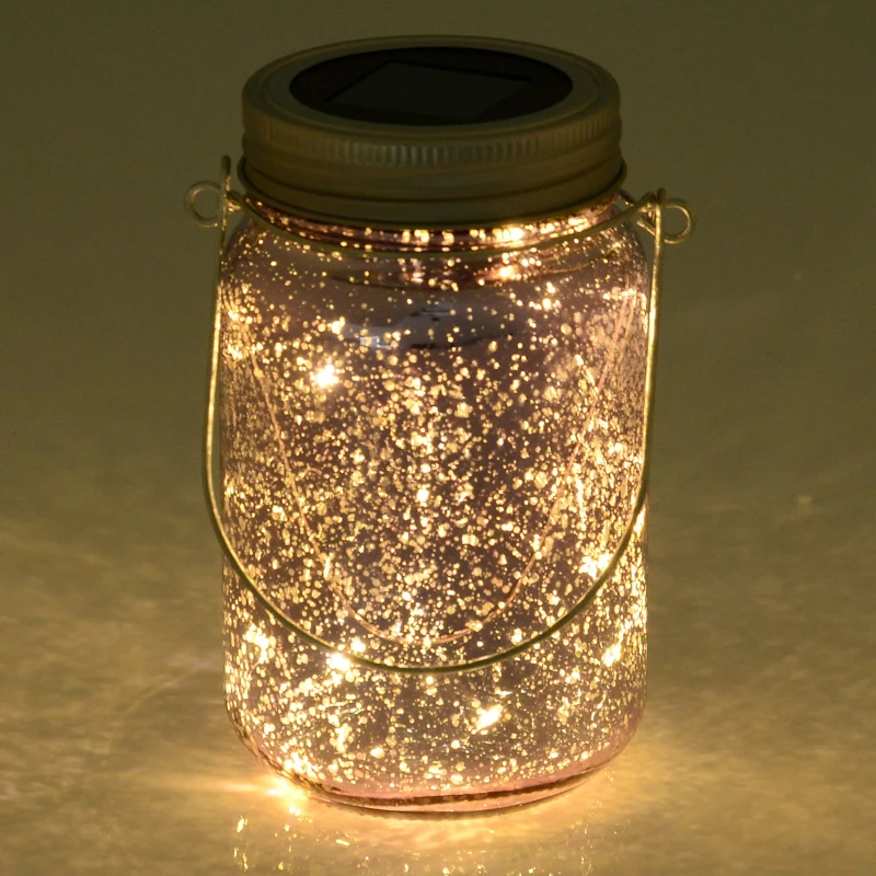 Outsunny 4-Pcs Glass Jar String Light w/ Handle Portable LED Multi Color