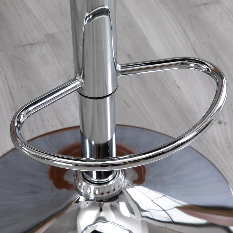 HOMCOM Modern Bar stool Armless Adjustable Height with Swivel Seat, Set of 2, Grey