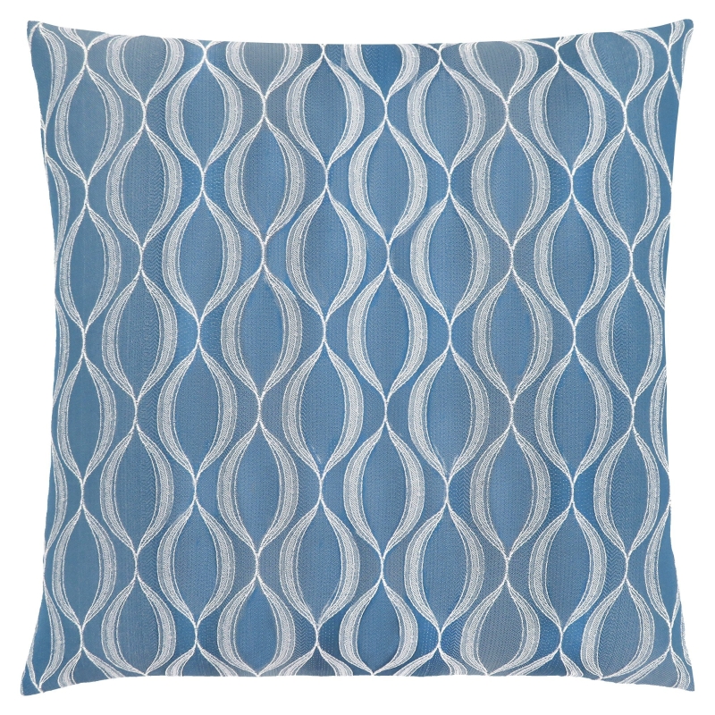 Monarch 18" x 18" Wave Pattern Throw Pillow (1 pc) - Blue