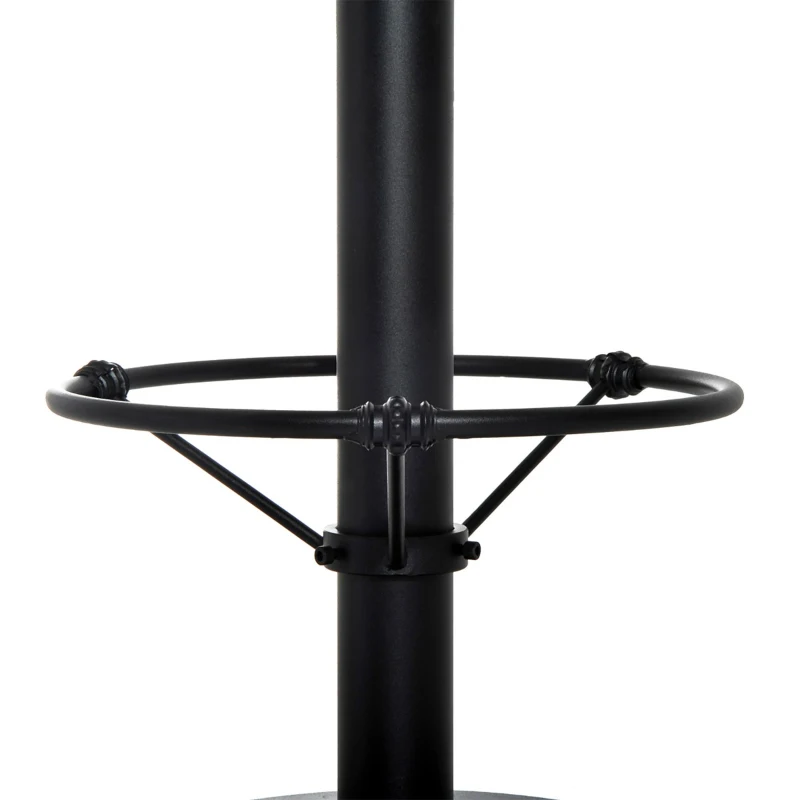 HOMCOM 42" Rustic Bar table Industrial Metal Pine Wood Top Adjustable Standing Pub Table