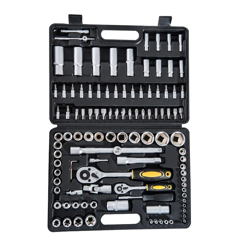 Open Box HomCom 108pc Mechanic's Socket and Ratchet Wrench Tool Kit