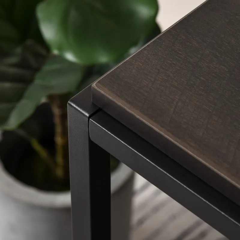 HOMCOM L-Shaped Computer Corner Desk with Storage Cabinet, Adjustable Shelf, Large Tabletop and Black Steel Frame, Brown