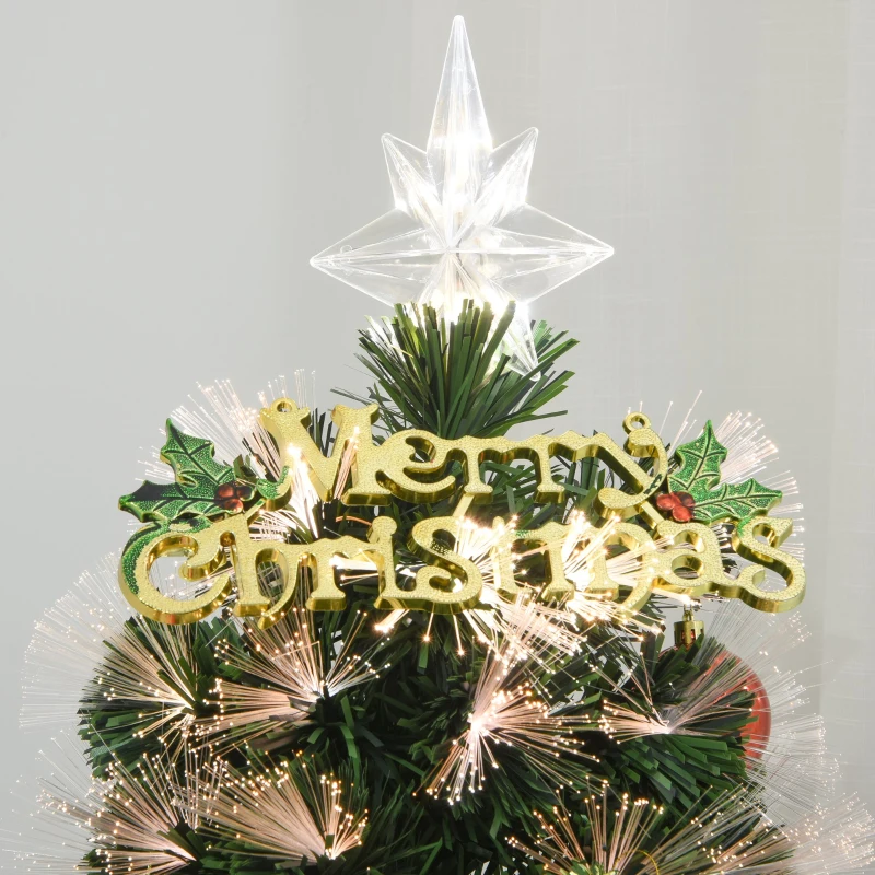 HOMCOM 5FT/1.5M Artificial Tree Multi-Colored Pre-Lit Holiday Christmas Decoration