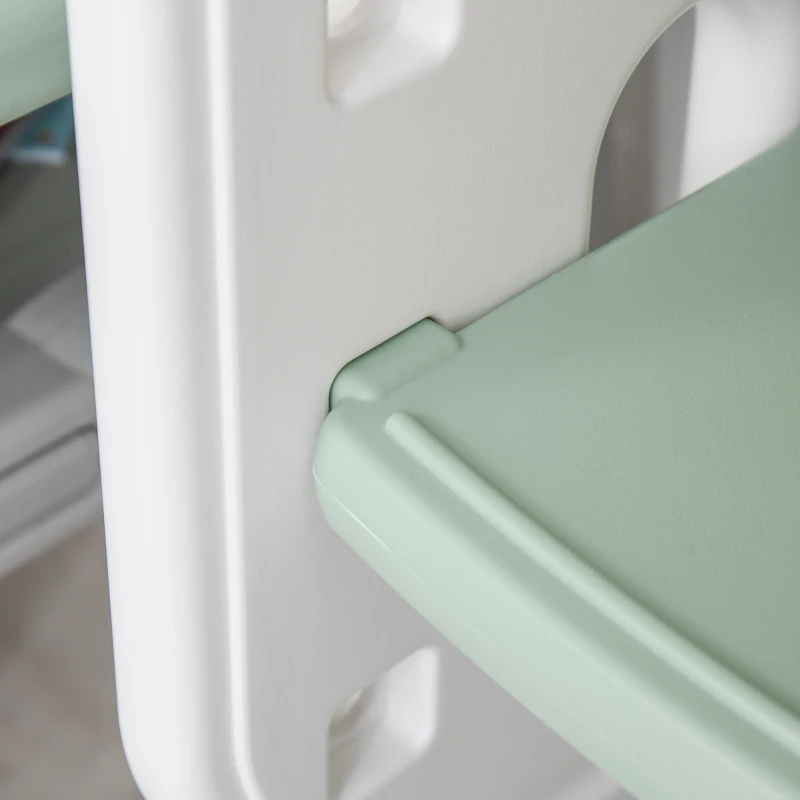 Qaba Kids Toy Storage Organizer with Detaching Sections for Corner Storage, Lightweight Toy Shelf for Kids with Large Capacity, Bin Storage Shelf, Green