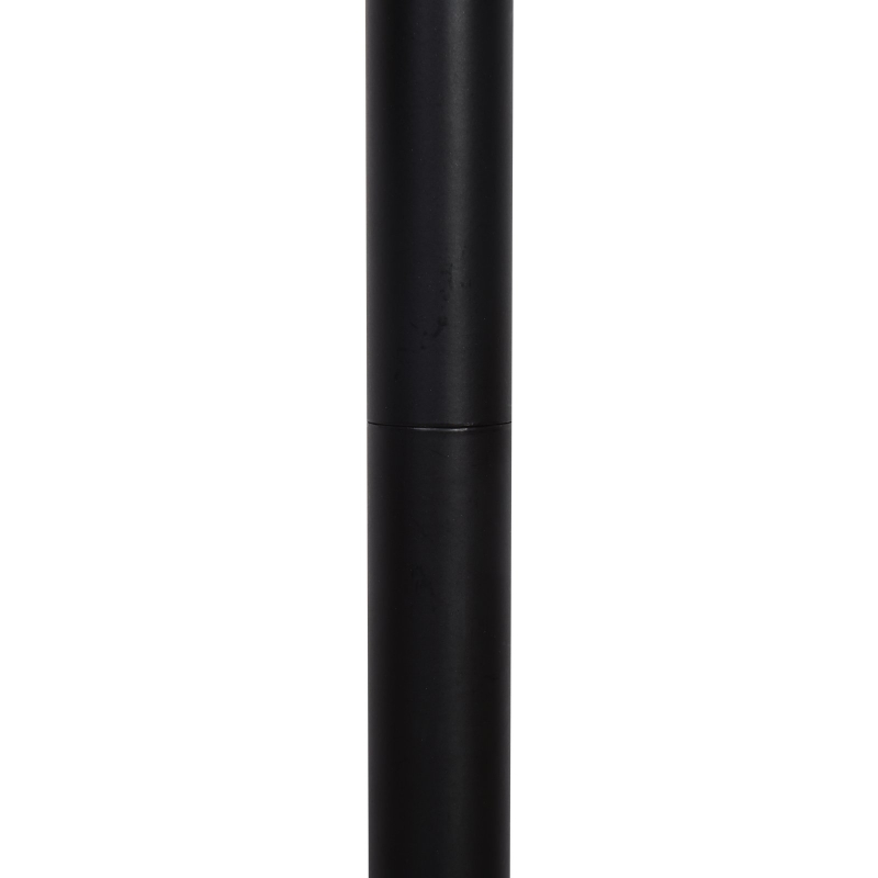 HOMCOM Freestanding Floor Lamp Retro Style Grid Lampshade Steel Base Strong and Stable Easy to Move Store Home Office Club Cafe - Black