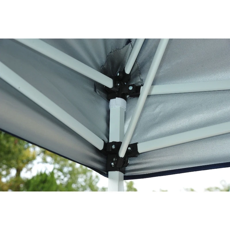 Outsunny 13' x 13' Adjustable Height Easy Pop Up Canopy Party Tent - Dark Blue