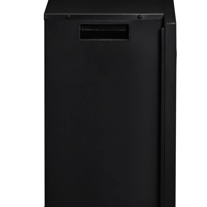 HOMCOM 27" Electric Fireplace Insert, Retro Recessed Fireplace Heater with Realistic Log Flame, Remote Control, and Adjustable Brightness, 1400W, Black