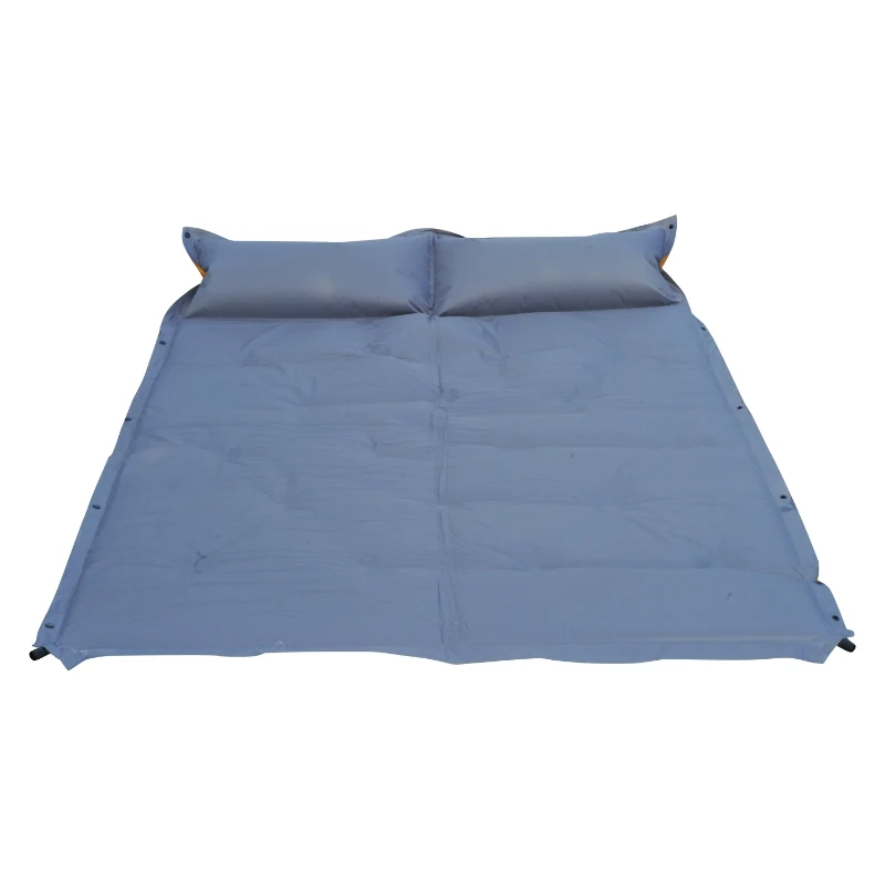 Outsunny 2-Person Outdoor Self-Inflating Camp Pad Air Mat Mattress Sleeping Pad with Pillows for Camping, Backpacking, Tents