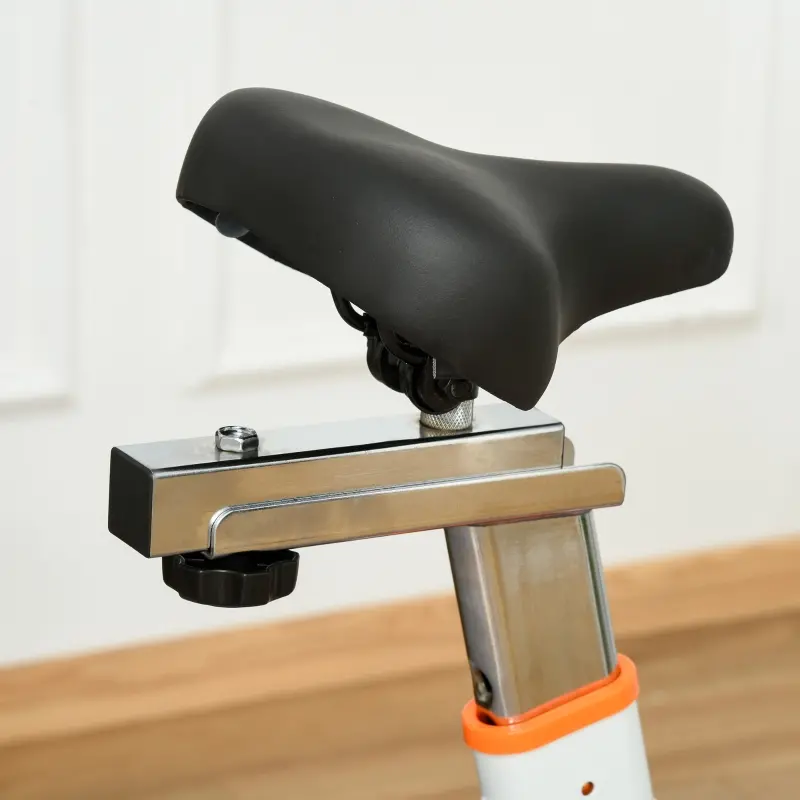 Soozier Exercise Bike, Indoor Cycling Stationary Bike, Belt Drive with Comfortable Cushion, Heart Rate, Adjustable Seat and Handlebar, LCD Monitor for Home Gym Cardio Workout