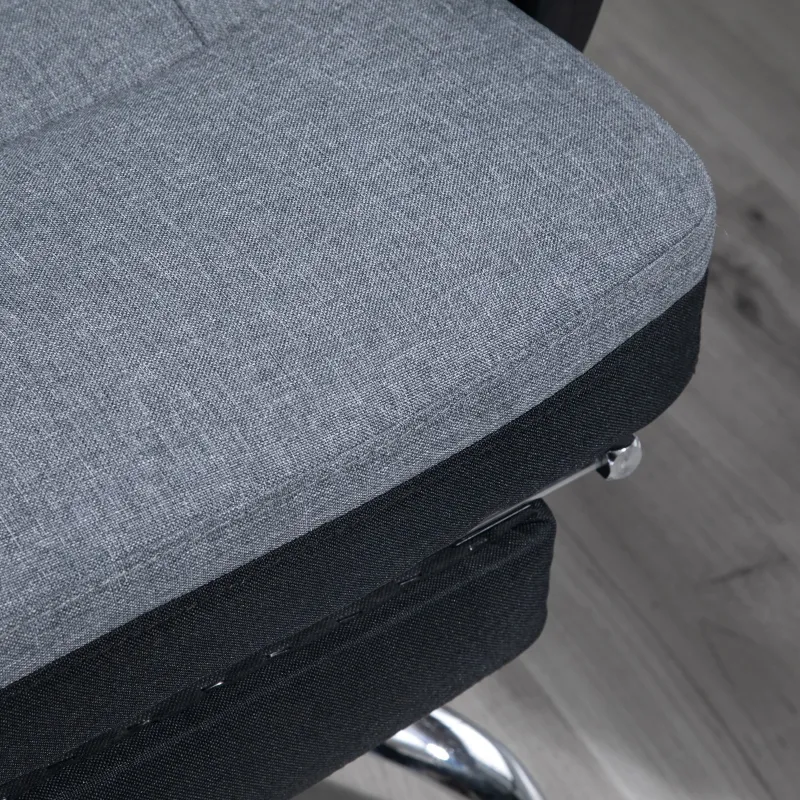 Vinsetto Office Chair High Back Computer Desk Chair 360° Swivel Adjustable Recliner Chair with Padded Armrest and Retractable Footrest