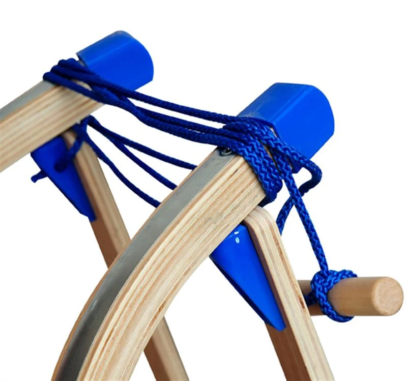 HomCom Folding Vintage Natural Wood Snow Sled Racer