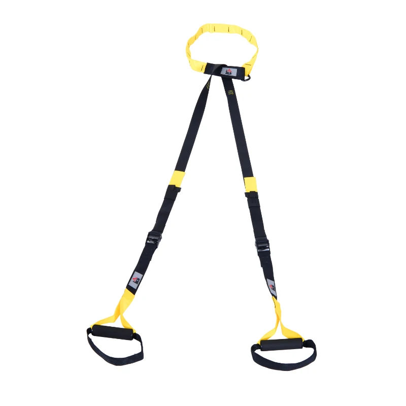 HOMCOM Suspension Body Training Strap - Yellow&Black