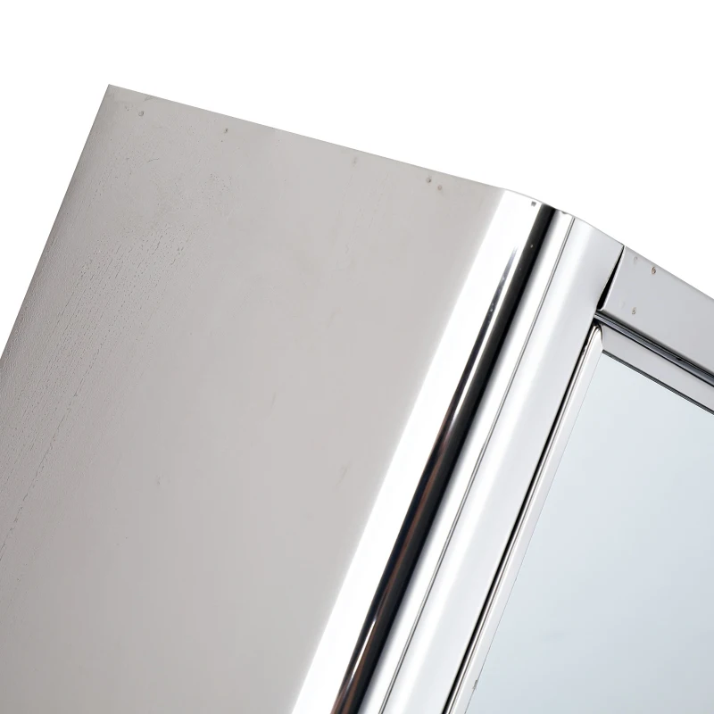 kleankin Vertical Medicine Cabinet Bathroom Wall Mounted Mirror Storage Stainless Steel