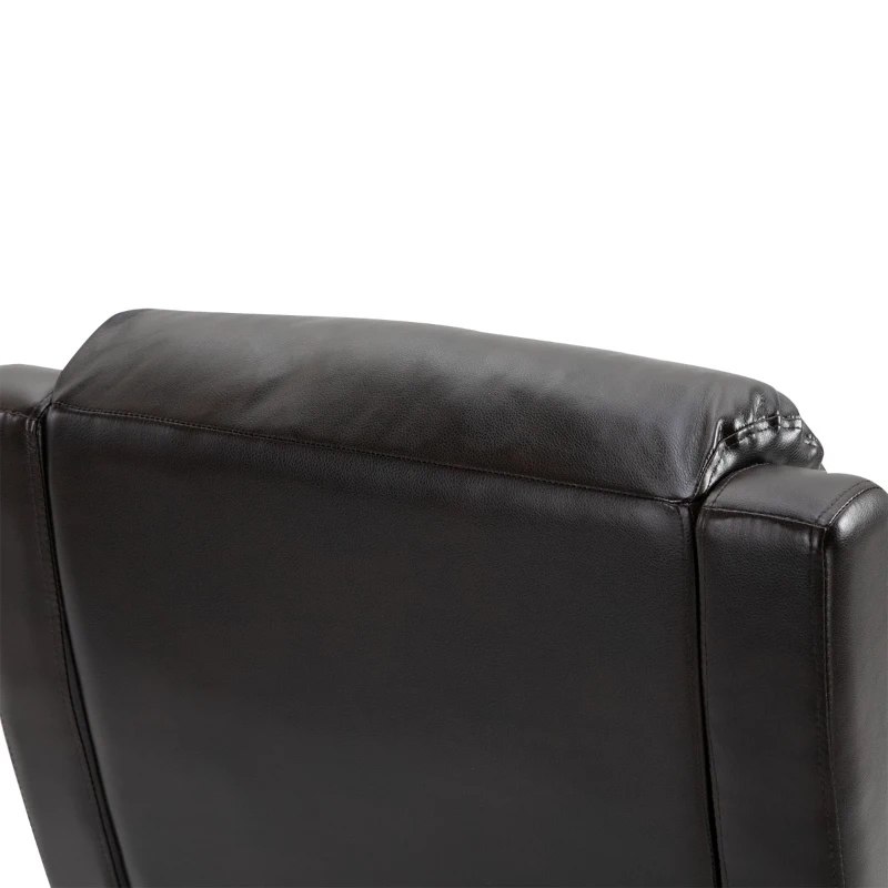 HOMCOM Massage Recliner Chair Padded Seat Cushion 165° Reclining Sofa with Side Pocket for Living Room, PU Leather, Remote Control, Dark Brown