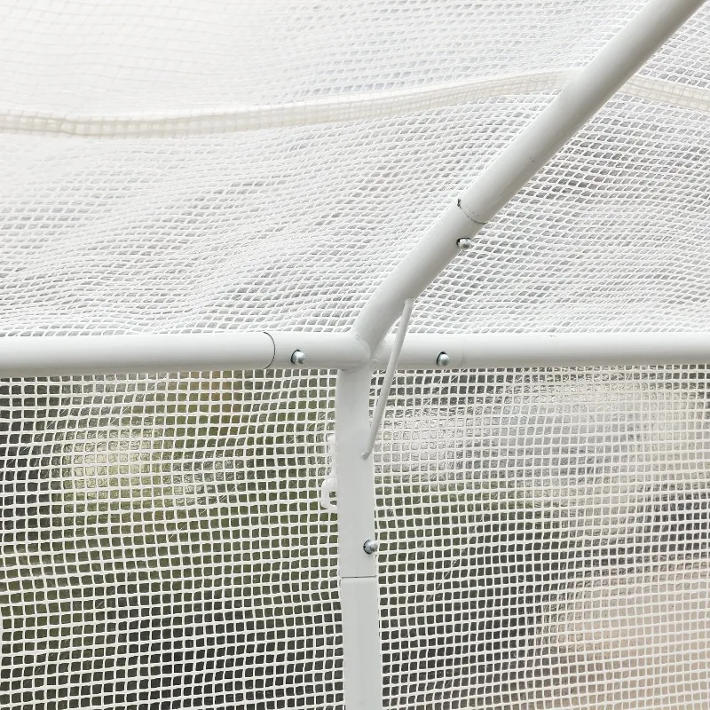 Outsunny 10' x 9.5' x 8' Outdoor Walk-In Tunnel Greenhouse with 5 Roll-Up Windows, Zippered Door, & Weather Cover