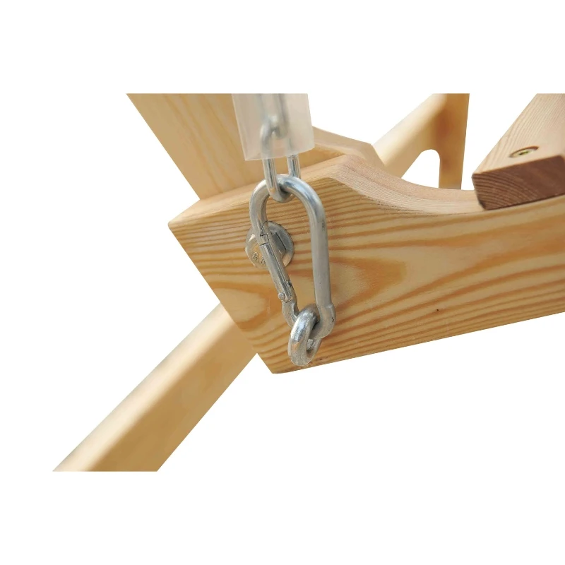 Outsunny 5ft Wooden Porch Swing Chair Seat Hanging Bench FSC Certificated Wood Deck with Chain