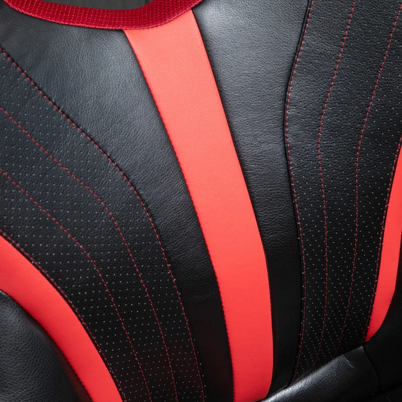 Vinsetto Racing Style Gaming Chair Ergonomic High Back Computer Office Chair PU Leather with 360° Swivel Rocking Adjustable Height Padded Armrest Red