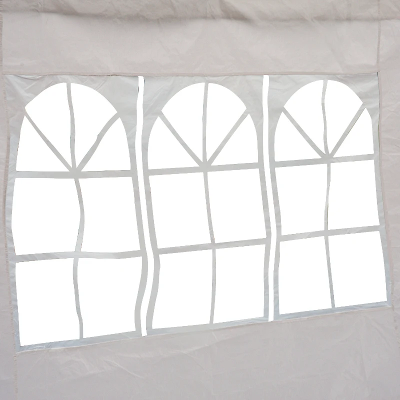 Outsunny 10X30ft Gazebo Canopy Party Tent Outdoor Event Sunshade Portable with 5 Removable Sidewalls White