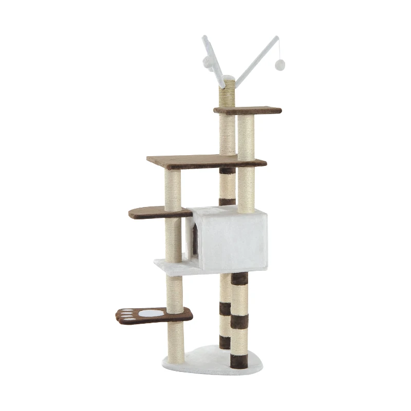PawHut New 68" Cat Tree Scratcher House Condo Furniture Scratching Post Cando