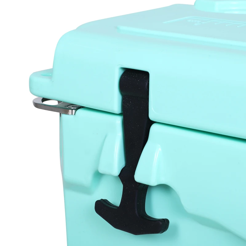 Outsunny 50 Quart Heavy Duty Ice Cooler Outdoor Insulated Cooling Box Easy Portable Cooling Bin Green