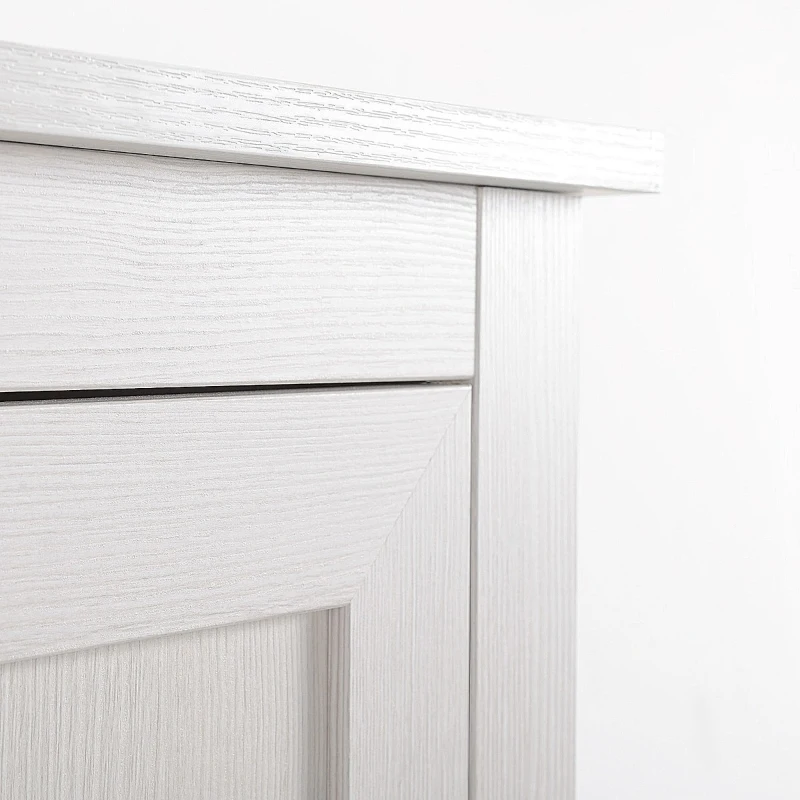 HOMCOM 64" 4-Door Modern Kitchen Pantry Cabinet with 3 Adjustable Shelves White