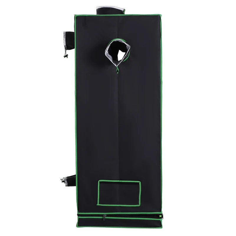 Outsunny Hydroponic Plant Grow Tent 55"*23.5" Reflective Mylar Obeservation Window Indoor Floor Tray