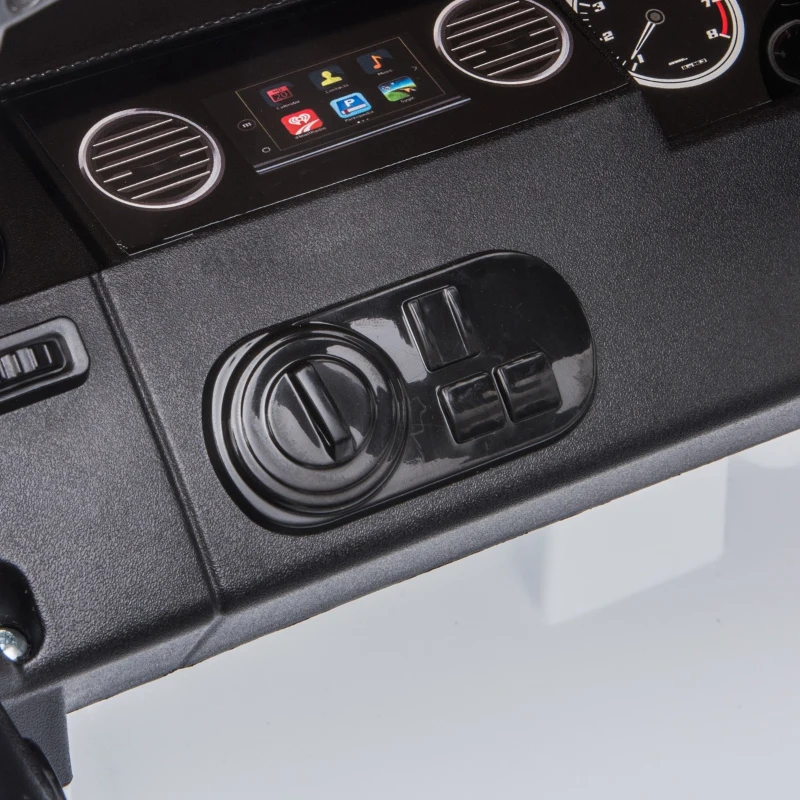 Aosom 12V Battery Kids Landrover Discovery Ride On Toy with Remote Control, Bright Headlights, & Working Suspension