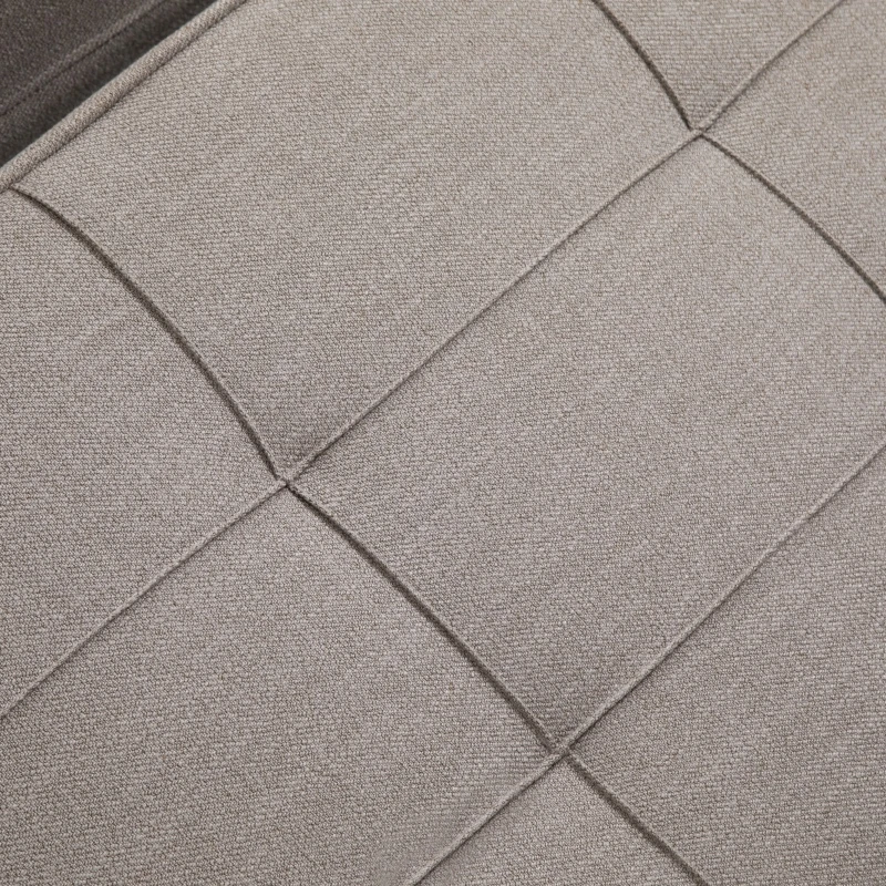 HOMCOM 4-In-1 Design Convertible Sofa Tea Table Lounge Chair Single Bed with 5-Level Adjustable Backrest, Footstool and Metal Frame for Living Room Bedroom, Light Brown