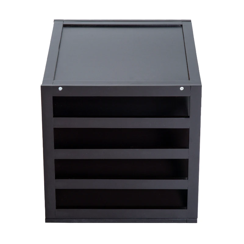 HOMCOM X-design Wine Rack Wooden Stackable Cube Freestanding 16 Bottles Brown