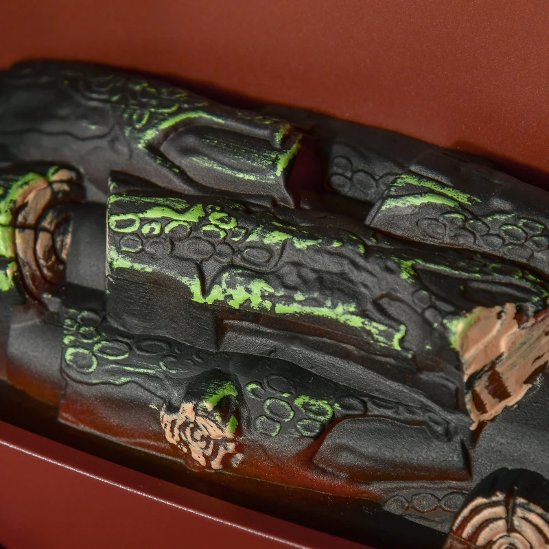 HOMCOM Electric Fireplace Stove, Free standing Fireplace Heater with Realistic Flame Effect, Overheat Safety Protection, 750W/1500W, Red