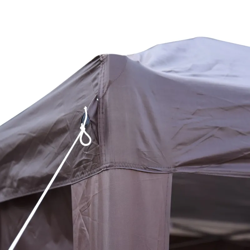 Outsunny 10' x 20' Pop Up Canopy Tent with 4 Sidewalls, Heavy Duty Tents for Parties, Outdoor Instant Gazebo with Carry Bag, for Outdoor, Garden, Patio, Coffee